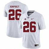 Alabama Crimson Tide 26 Marlon Humphrey White Nike College Football Jersey Dzhi,baseball caps,new era cap wholesale,wholesale hats